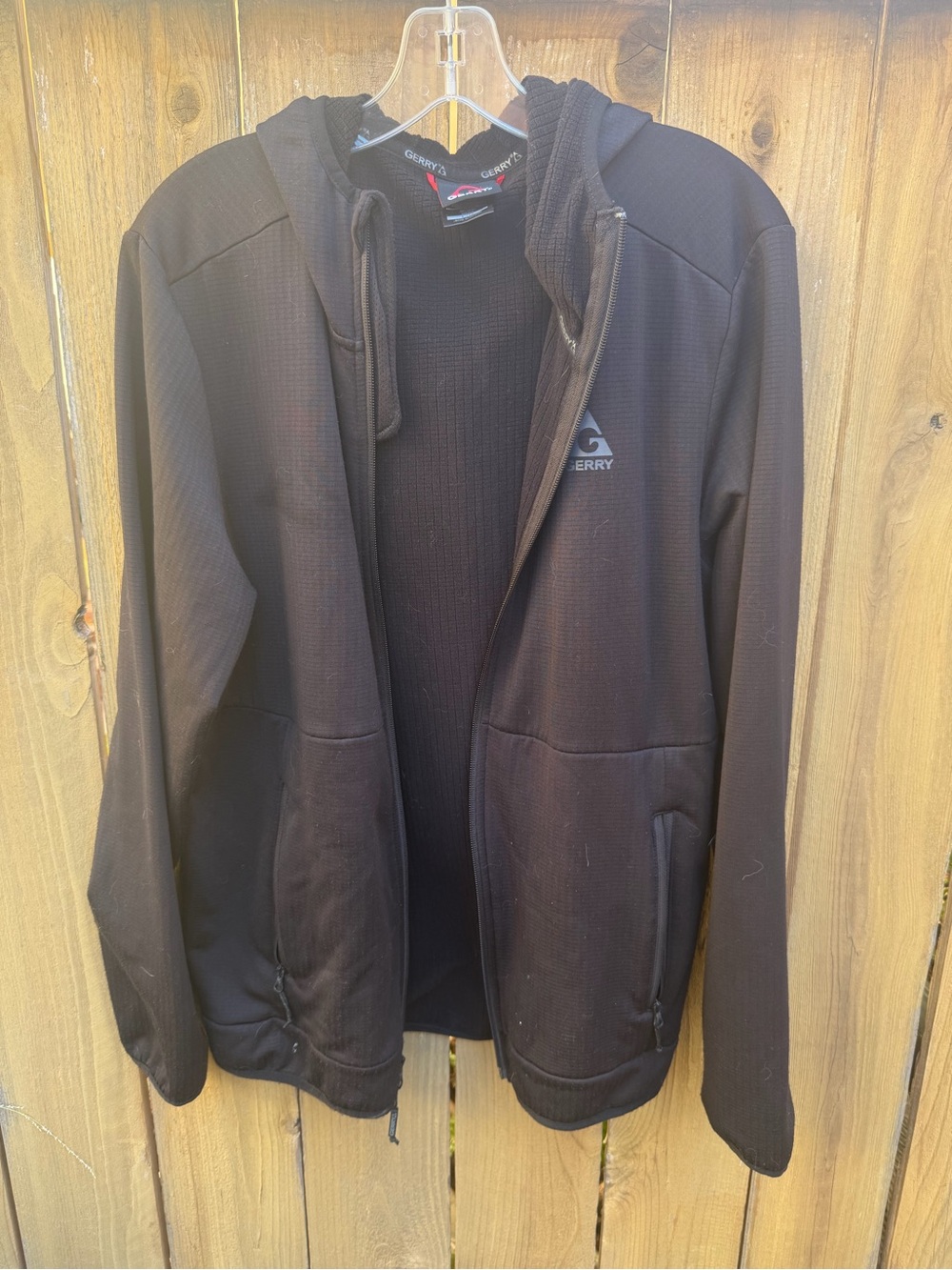 Gerry Weber Men's Black Lightweight Hooded Zip-Up Jacket Large